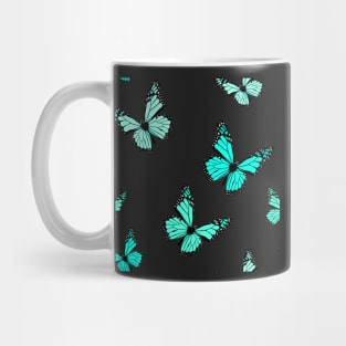 Light Blue Butterfly Pattern Mug